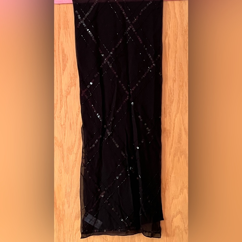 Liz Claiborne Black Beaded Scarf.